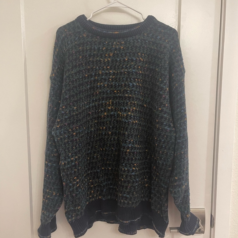 Vintage Cotton Alexander Julian Multicolor Crewneck Sweater Colorful Cabincore